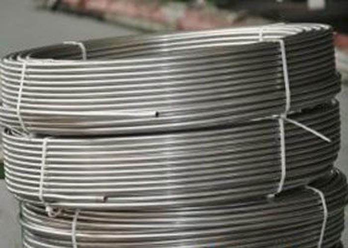 304 316 Tabung Koil Stainless Steel Gandheng Mulus